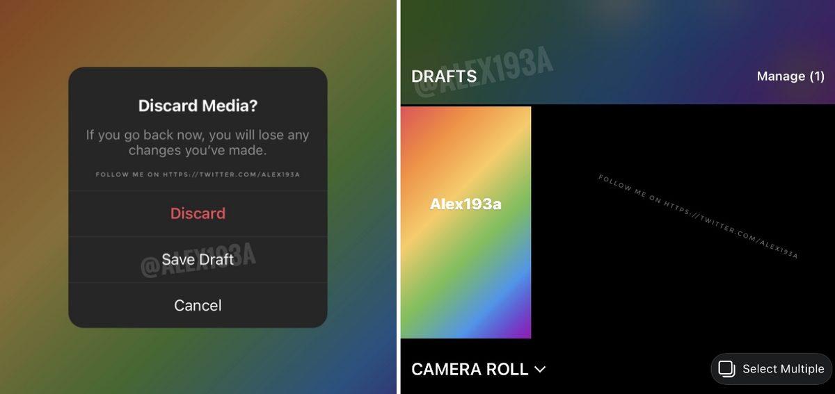 Instagram’a Hikayeleri Taslak Olarak Kaydetme Özelliği Geliyor