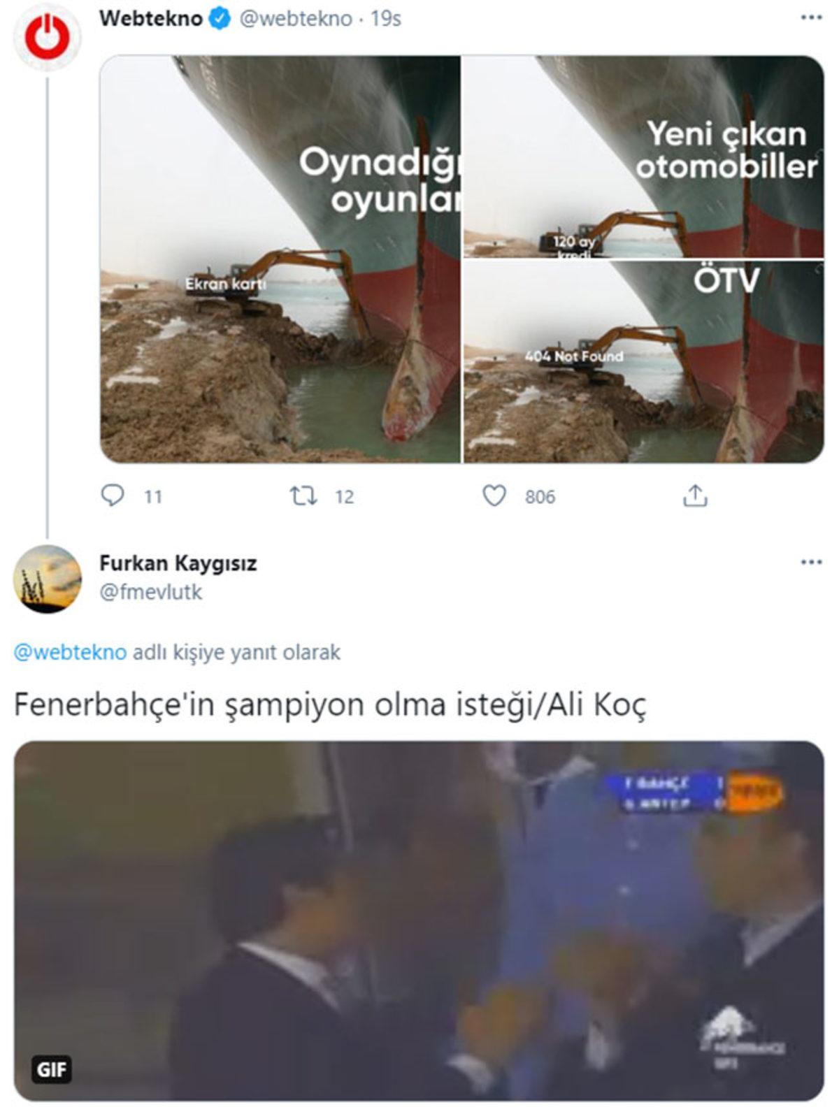 Süveyş Kanalı’ndaki Dev Gemiyi Azimle Kurtarmaya Çalışan Ekskavatörle Hayatı Birleştiren Paylaşımlar