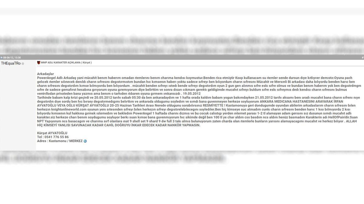 Kürşat Ayvatoğlu’nun 9 Yıl Önce Bir Forumda Yazdığı, İsyan Dolu Knight Online Mesajı Ortaya Çıktı