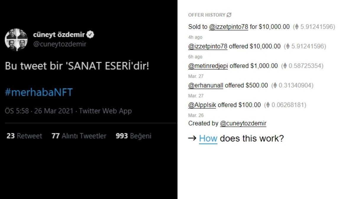 Cüneyt Özdemir’in Tweeti, Bir Kişi Tarafından 10 Bin Dolara Satın Alındı