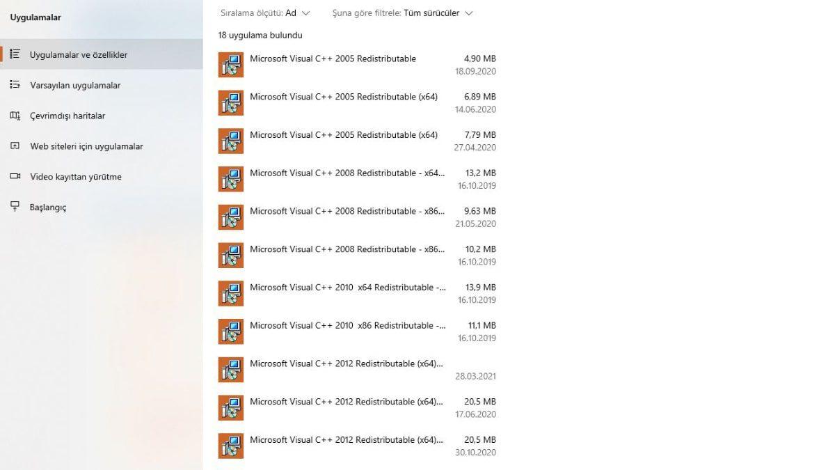 Windows Görev Yöneticisindeki Visual C++ Redistributable Nedir, Aslında Ne İşe Yarar?