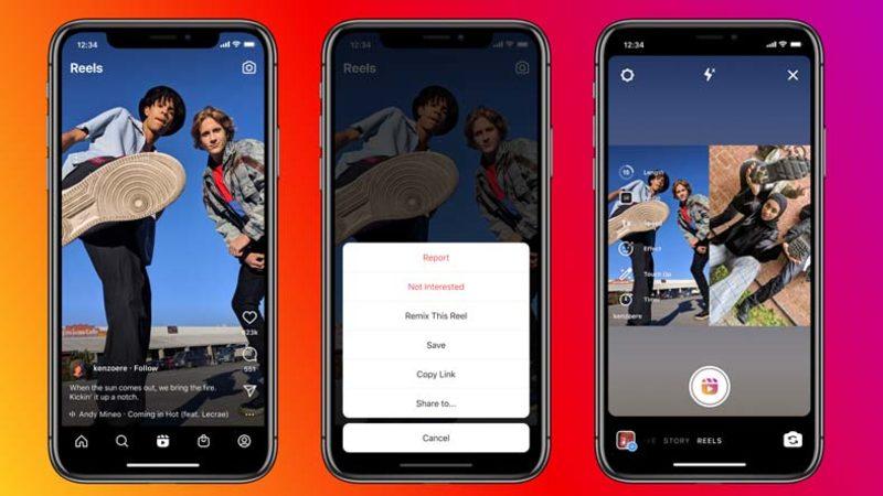 Instagram’a İki Reels Videosunun Yan Yana Getirilmesini Sağlayan ’Remix’ Özelliği Geldi