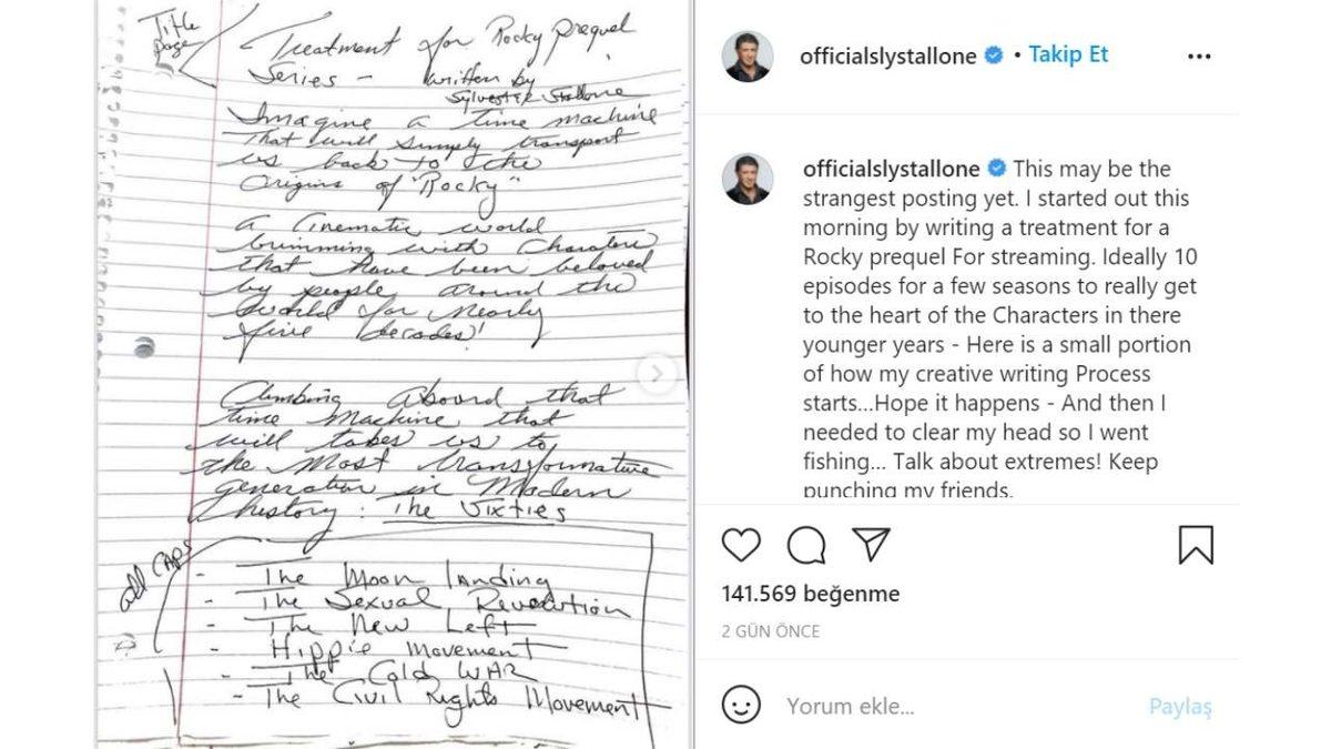 Sylvester Stallone, Instagram’dan Duyurdu: Rocky’yi Rocky Yapan Yılları Anlatan Dizi Geliyor