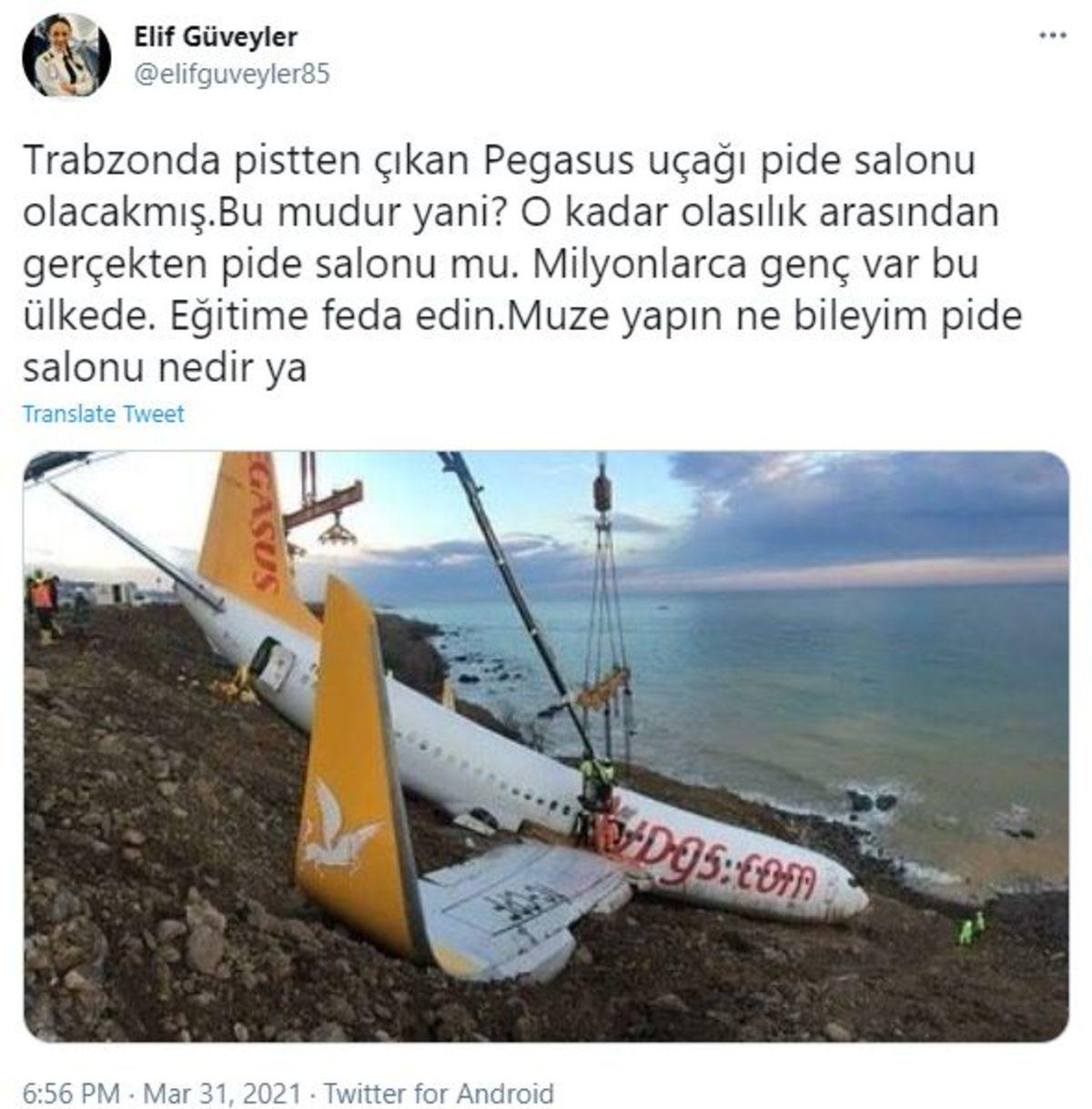 Trabzon’da Pistten Çıkan Uçağın Pide Salonu Olmasına Sosyal Medyadan Gelen Tepkiler