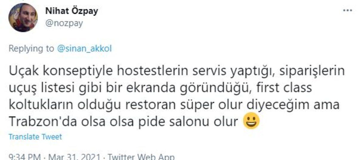 Trabzon’da Pistten Çıkan Uçağın Pide Salonu Olmasına Sosyal Medyadan Gelen Tepkiler