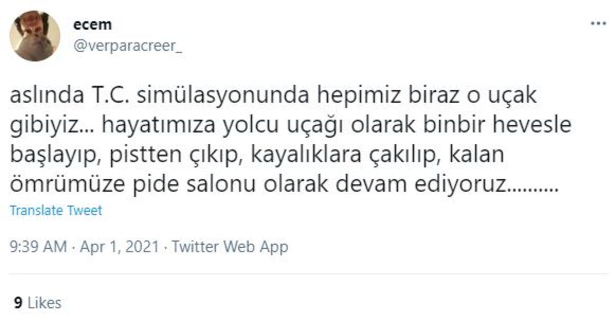 Trabzon’da Pistten Çıkan Uçağın Pide Salonu Olmasına Sosyal Medyadan Gelen Tepkiler