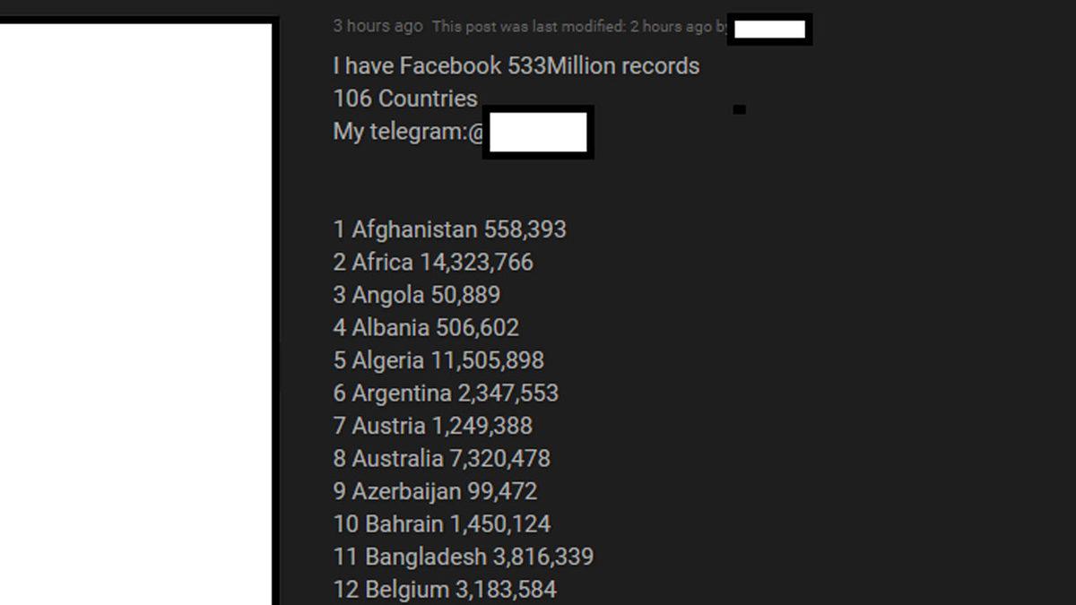 Facebook, Yarım Milyar Kullanıcı Bilgisinin Çalınmasının ’Eski Olay’ Olduğunu Savundu