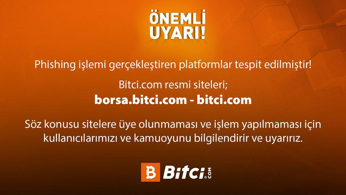 Yerli Kripto Borsası Bitci.com’dan Dolandırıcılara Karşı Uyarı Açıklaması