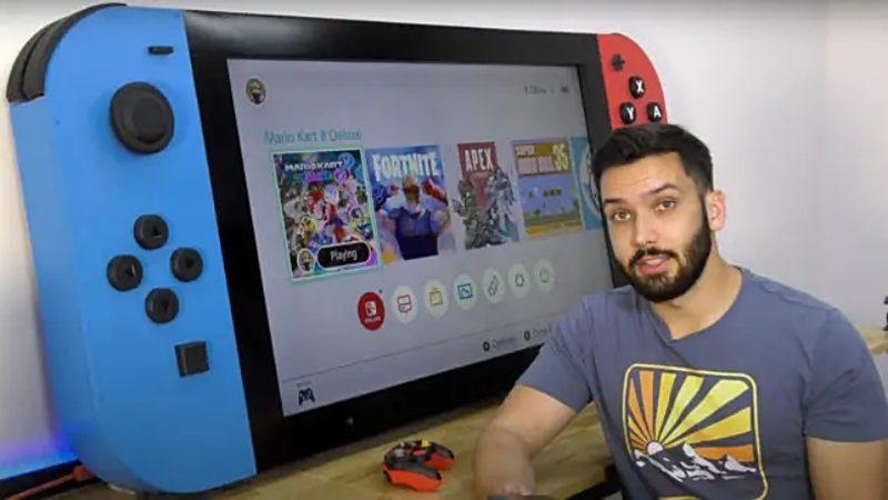 Bir YouTuber, Kendi İmkanlarıyla Dünyanın En Büyük Nintendo Switch’ini Tasarladı [Video]