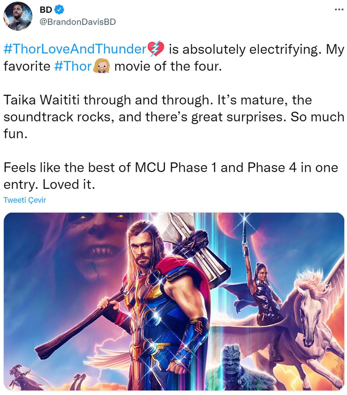 Thor: Love and Thunder Filminden İlk Tepkiler Geldi: En İyi Thor Filmi Olabilir mi?