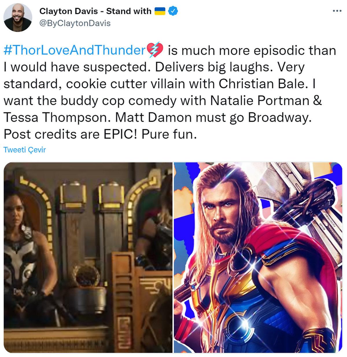 Thor: Love and Thunder Filminden İlk Tepkiler Geldi: En İyi Thor Filmi Olabilir mi?