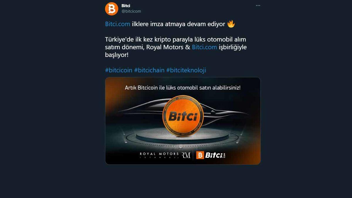 Royal Motors, Türkiye’de İlk Kez Kripto Parayla Otomobil Satışı Yapacak