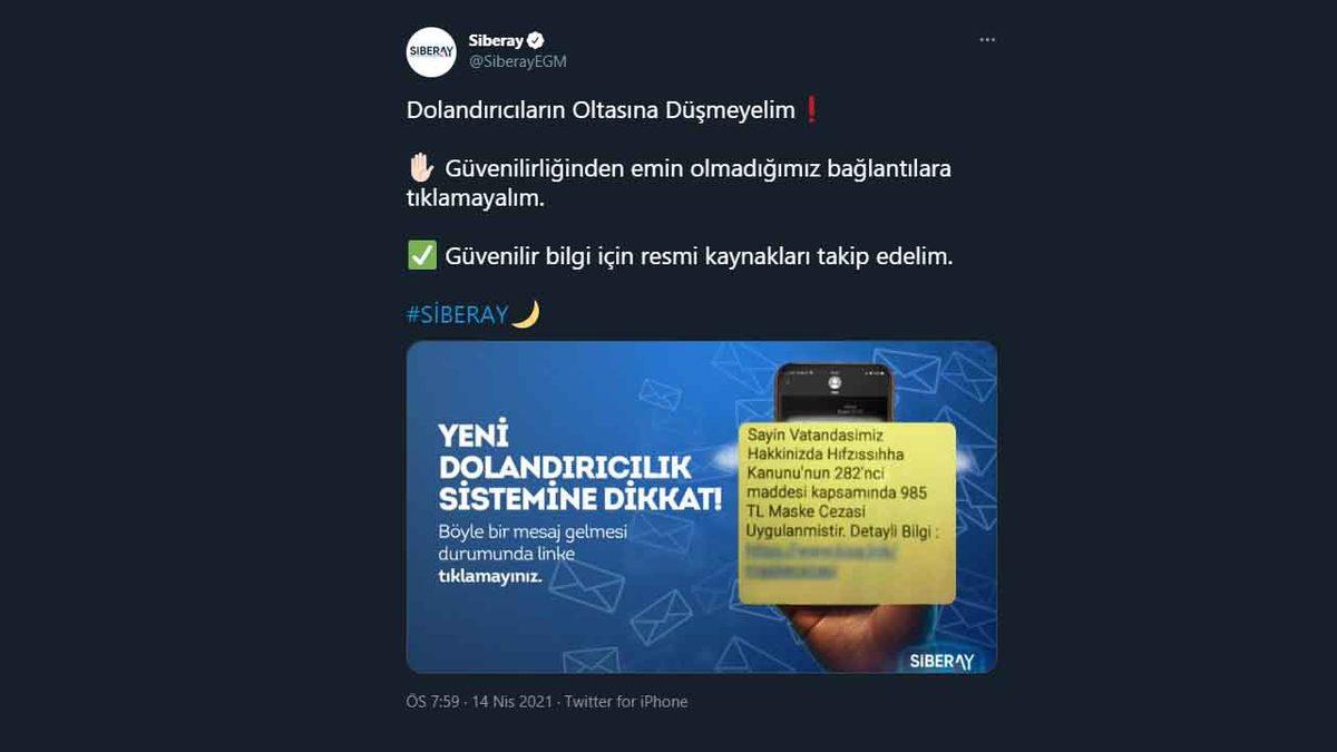 EGM’den ’Maske Cezası’ Mesajlarıyla İlgili Uyarı: Bağlantılara Tıklamayın