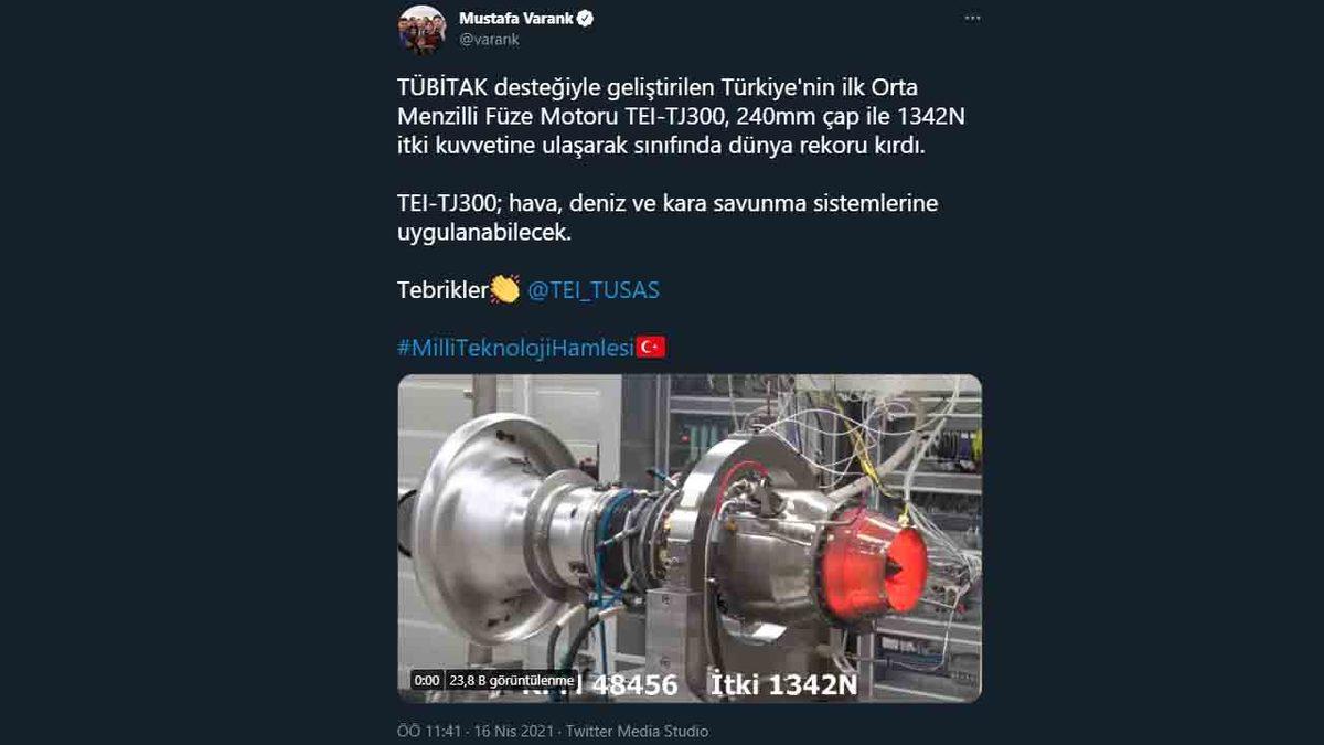 Bayraklar Asılsın: Türkiye’nin ilk Orta Menzilli Füze Motoru, Dünya Rekoru Kırdı