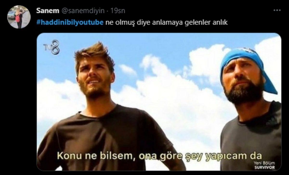 Sebepsizce Twitter Trendlere Giren ’Haddini Bil YouTube’ Etiketi Hakkında Yapılan Eğlenceli Paylaşımlar