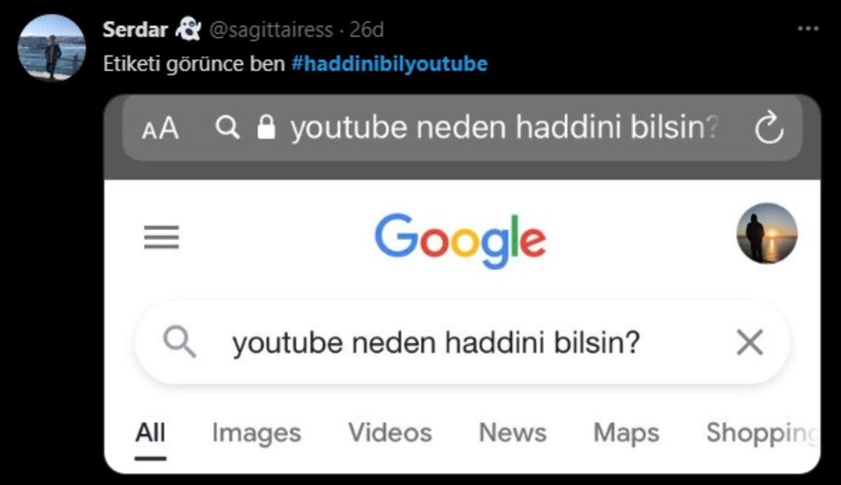 Sebepsizce Twitter Trendlere Giren ’Haddini Bil YouTube’ Etiketi Hakkında Yapılan Eğlenceli Paylaşımlar