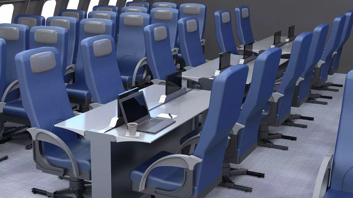 Stres ve Gözyaşı Dolu Bir Toplantı Odası Gibi Görünen Uçak Kabini Konsepti: Coffee House Cabin