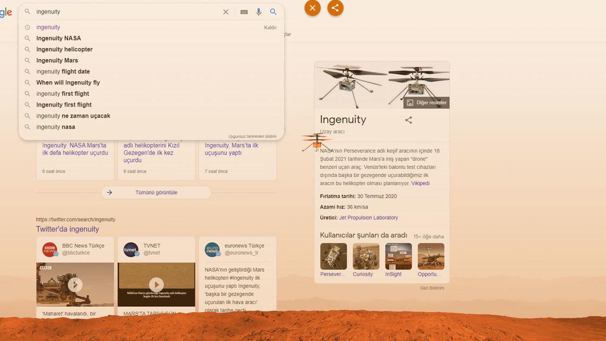 Uzay Tarihine Adını Yazan Ingenuity’nin İlk Uçuşunun Yüksek Kaliteli Videosu Paylaşıldı