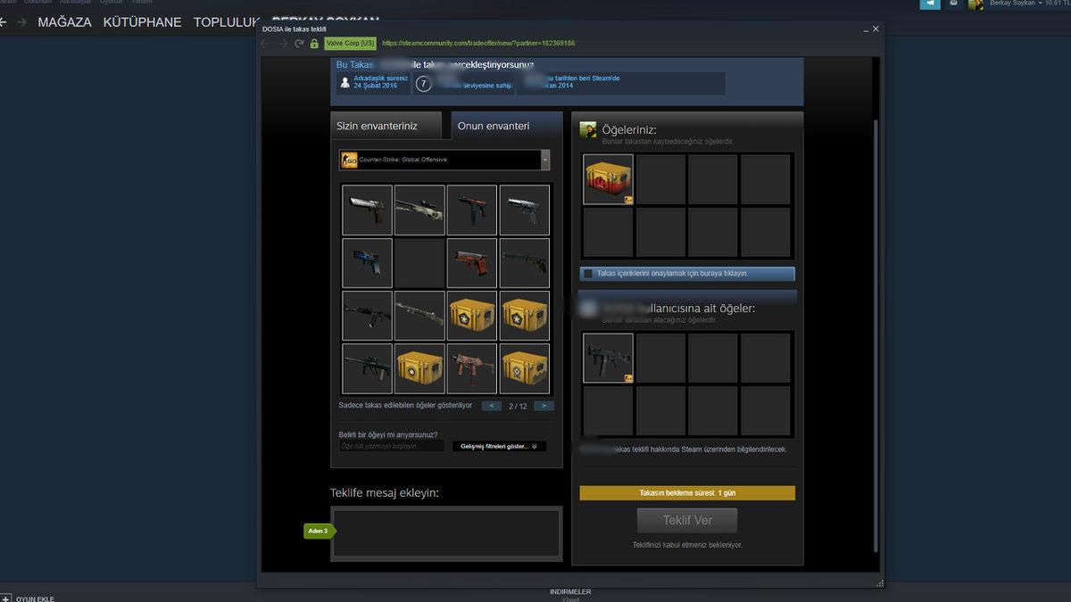 Steam’de Oyun İçi Eşya Takası Yapmanızı Sağlayan ’Trade URL’ Nasıl Kullanılır?