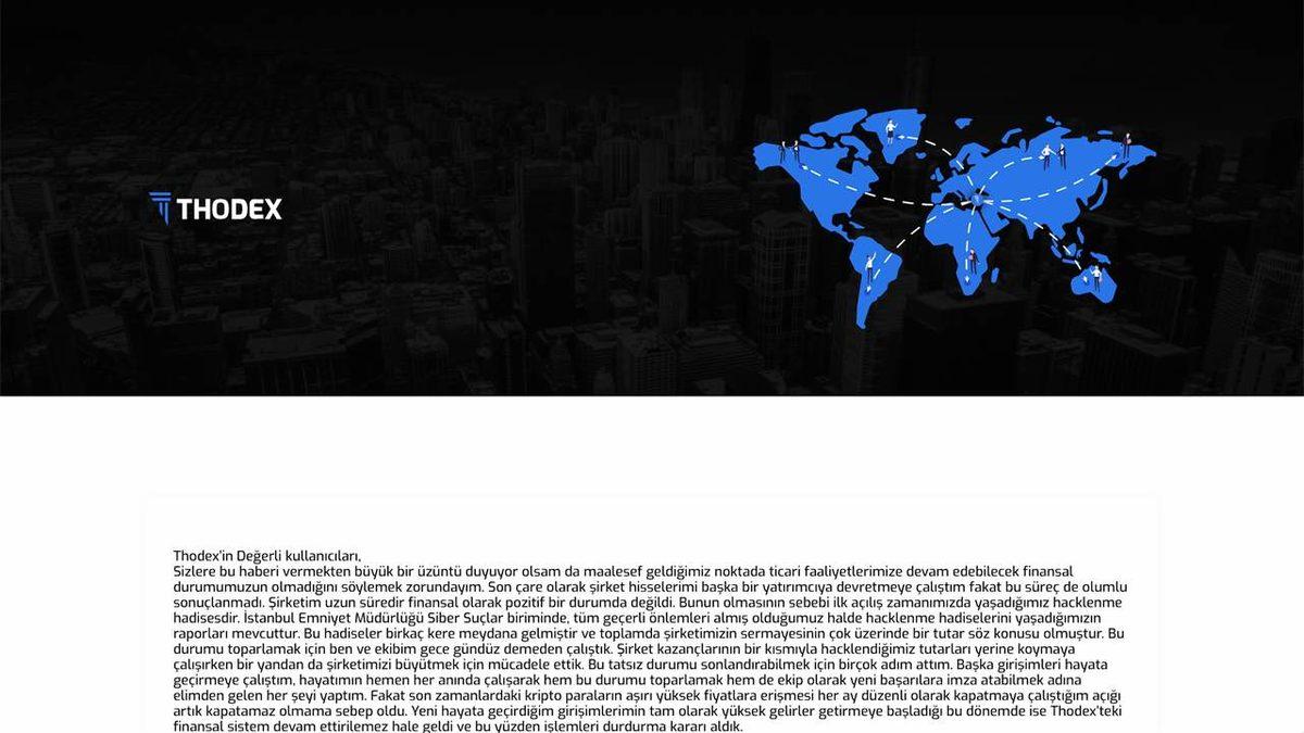 Thodex CEO’sunun ‘Geri Ödeme Sözü’ Verdiği İtiraflarla Dolu Veda Mektubu