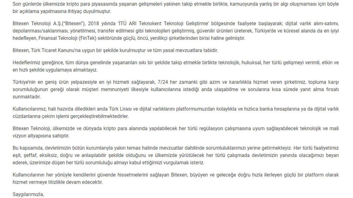 BtcTurk, Paribu ve Bitexen’den Sektördeki Olumsuz Gelişmelere Dair Açıklama