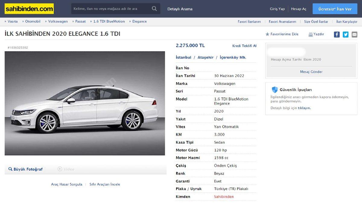 Sıfır Fiyatı 872.000 TL Olan Otomobilin İkinci El Fiyatını ’Kasıtlı’ Arttıran Bir Çete Olduğu İddia Edildi