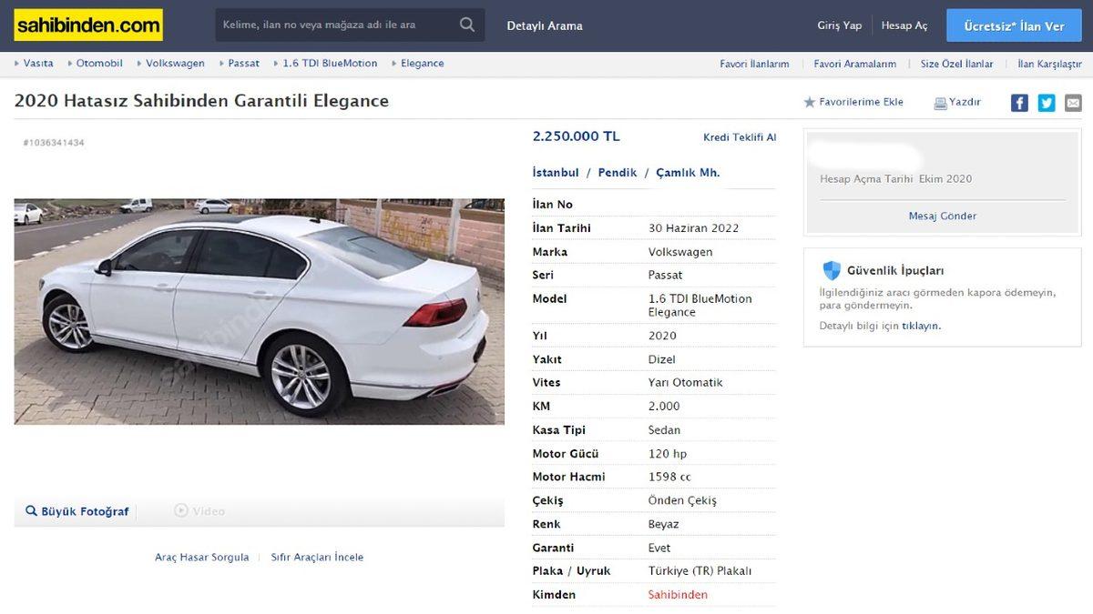 Sıfır Fiyatı 872.000 TL Olan Otomobilin İkinci El Fiyatını ’Kasıtlı’ Arttıran Bir Çete Olduğu İddia Edildi