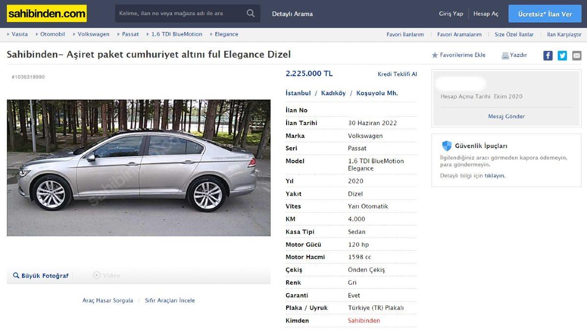 Sıfır Fiyatı 872.000 TL Olan Otomobilin İkinci El Fiyatını ’Kasıtlı’ Arttıran Bir Çete Olduğu İddia Edildi