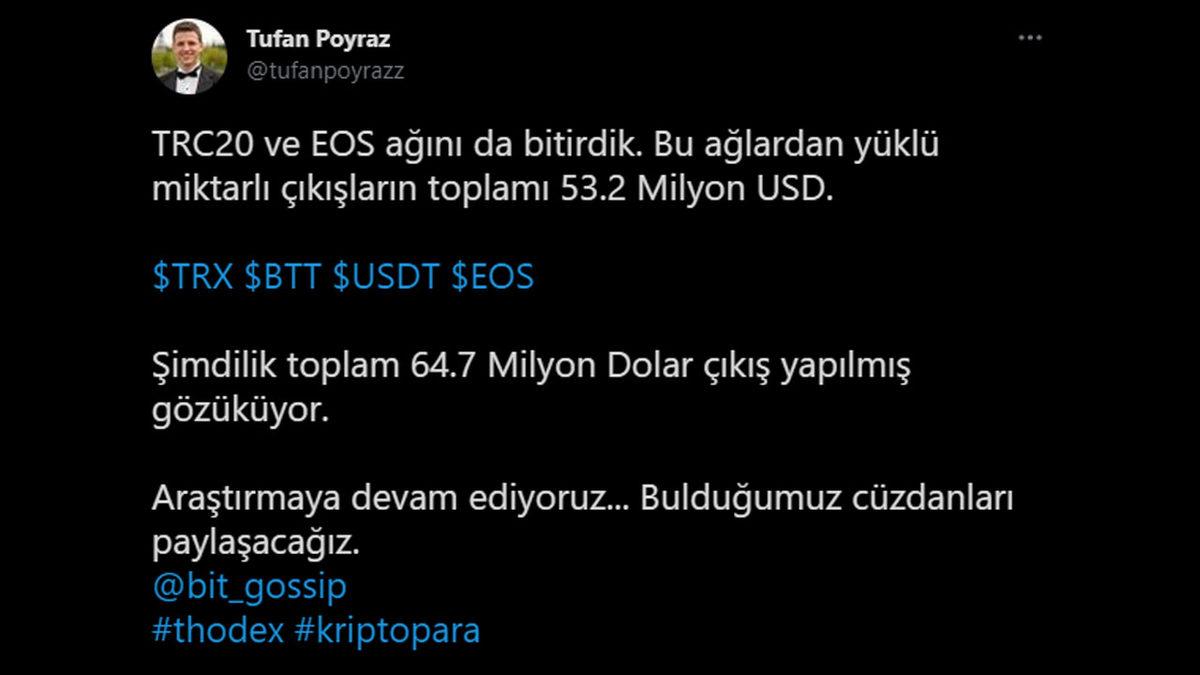 Thodex Vurgununun Bilançosu, 2 Milyar Dolar İddiasının Çok Altında