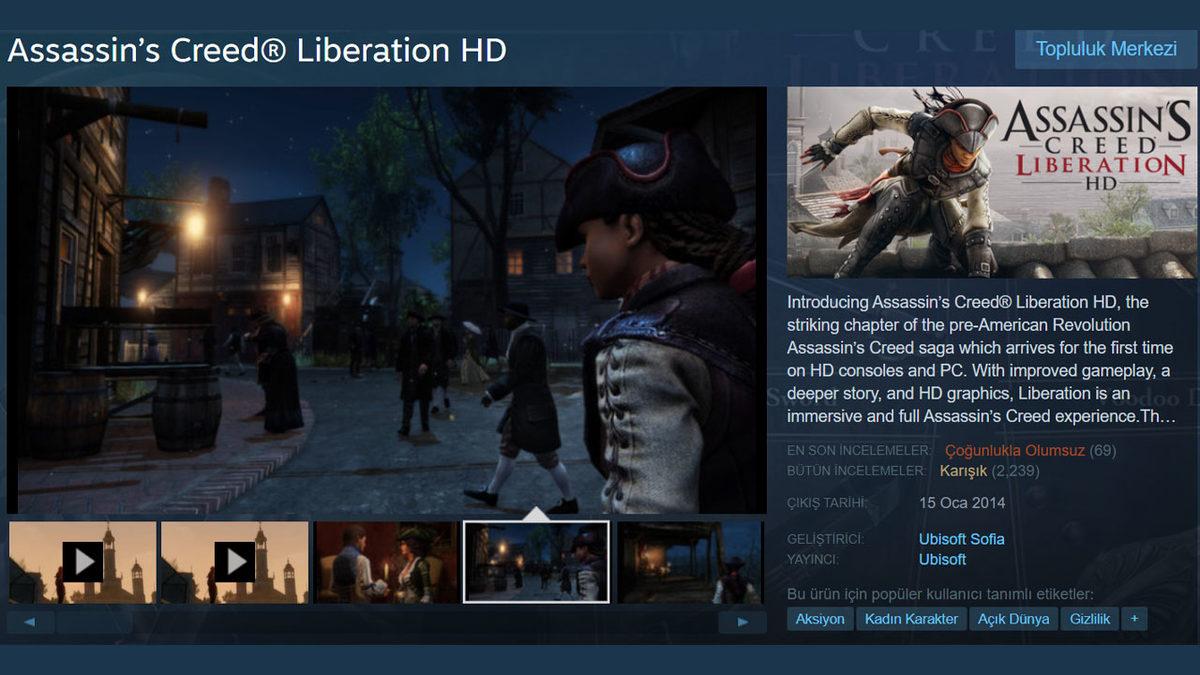 Assassin’s Creed Liberation, Steam’den Kaldırılıyor: Önceden Satın Alanlar Bile Oynayamayacak!