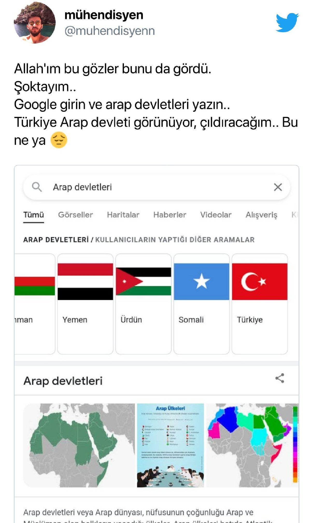 Google’ın Arama Özelliği Yanlış Anlaşıldı: Türkiye, Arap Ülkeleri Arasında mı Gösteriliyor?