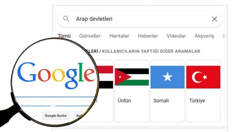 Google’ın Arama Özelliği Yanlış Anlaşıldı: Türkiye, Arap Ülkeleri Arasında mı Gösteriliyor?
