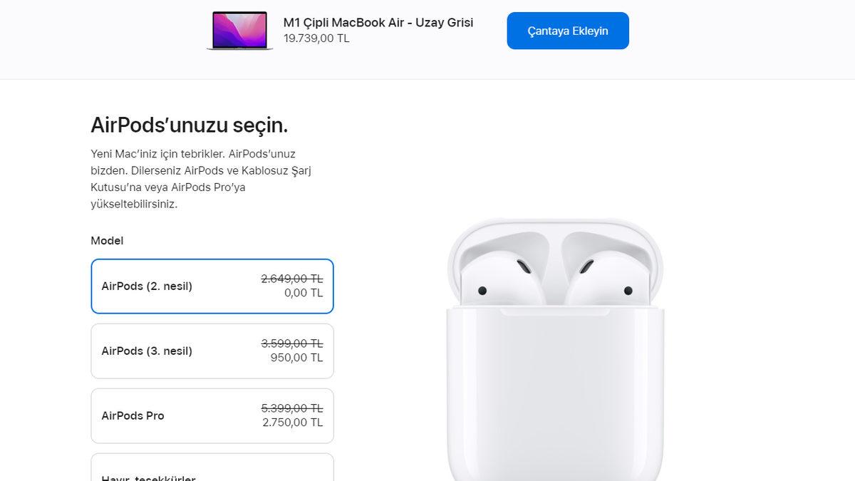 Apple Türkiye’den Binlerce TL İndirim Sunan ’Okula Dönüş’ Kampanyası: 2.649 TL’lik AirPods da Hediye!