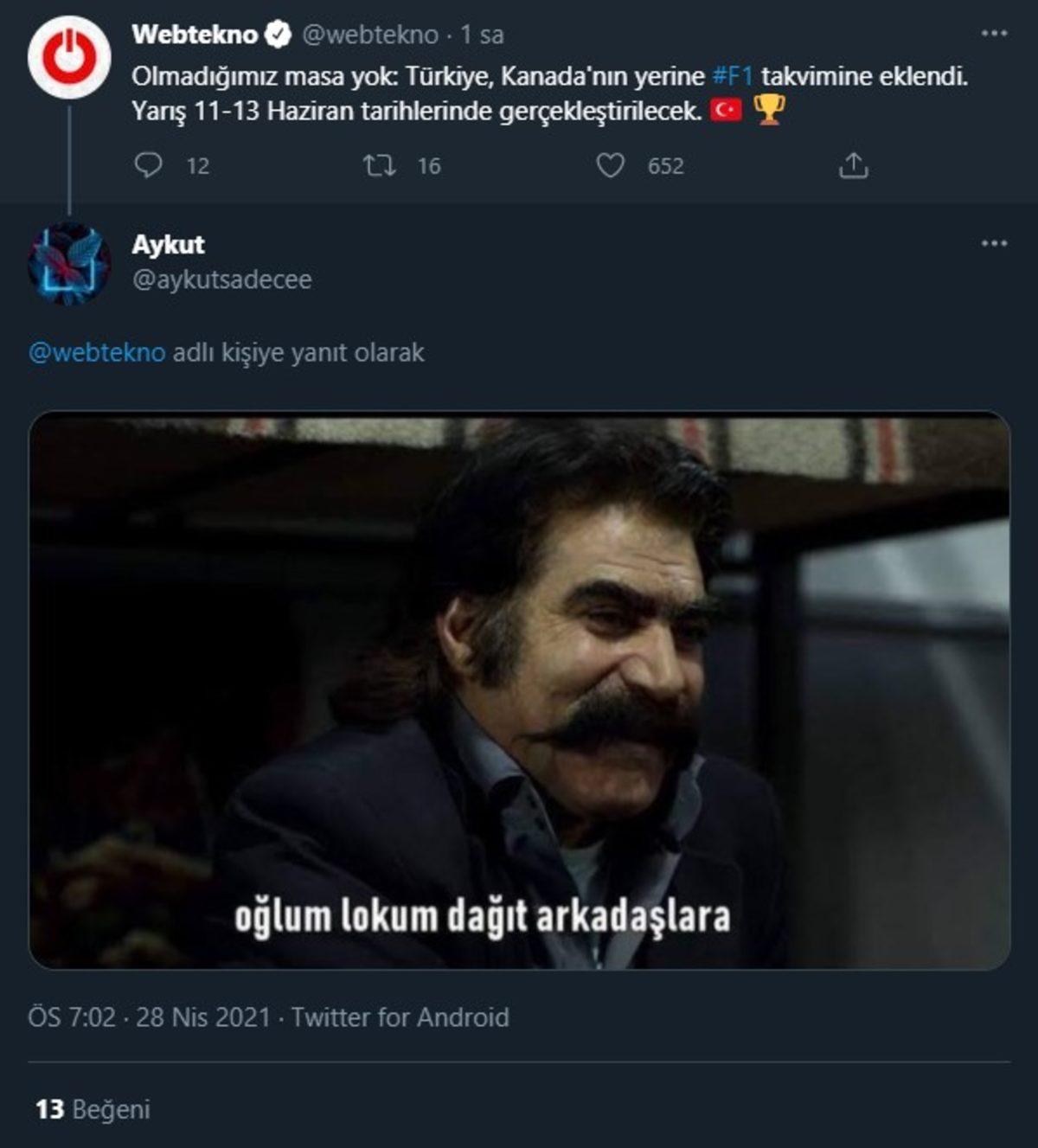 Türkiye’nin Formula 1 Takvimine Eklenmesine Sosyal Medyadan Gelen İlk Tepkiler