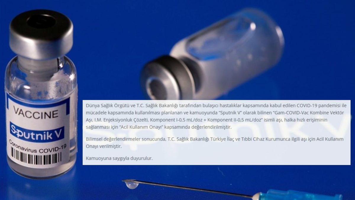Sputnik V Aşısının Türkiye’de Kullanımı İçin 