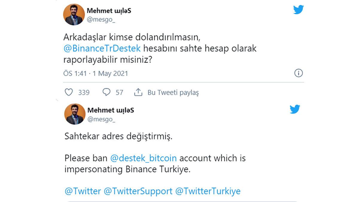 Binance’in Türkiye Ayağı Olduğunu İddia Eden Twitter Hesabı, 4 Milyon Lira Değerinde Bitcoin Çaldı