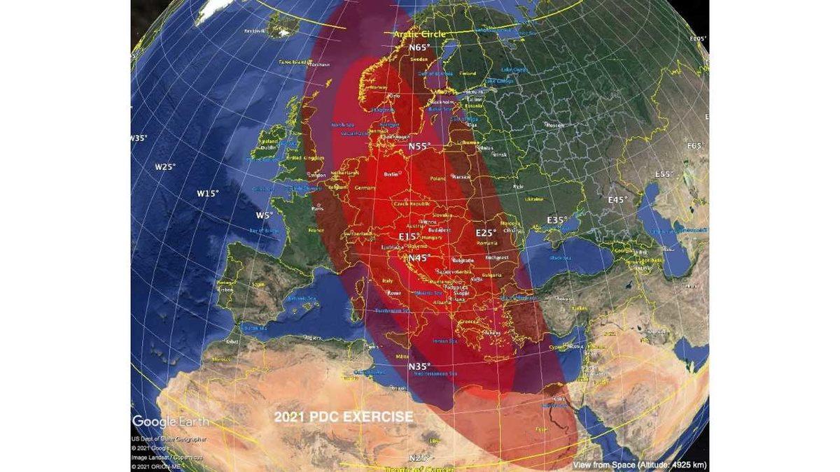 NASA’nın Kıyamet Günü Simülasyonunda Varsayımsal Bir Asteroit, Türkiye’yi ve Avrupa’yı Yıkıp Geçti
