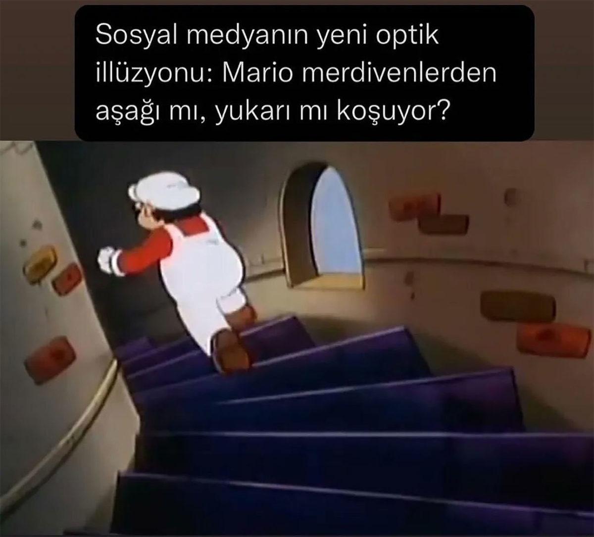 Sosyal Medya Yine İkiye Bölündü: Bu Mario, Merdivenden Aşağı mı İniyor, Yukarı mı Çıkıyor?