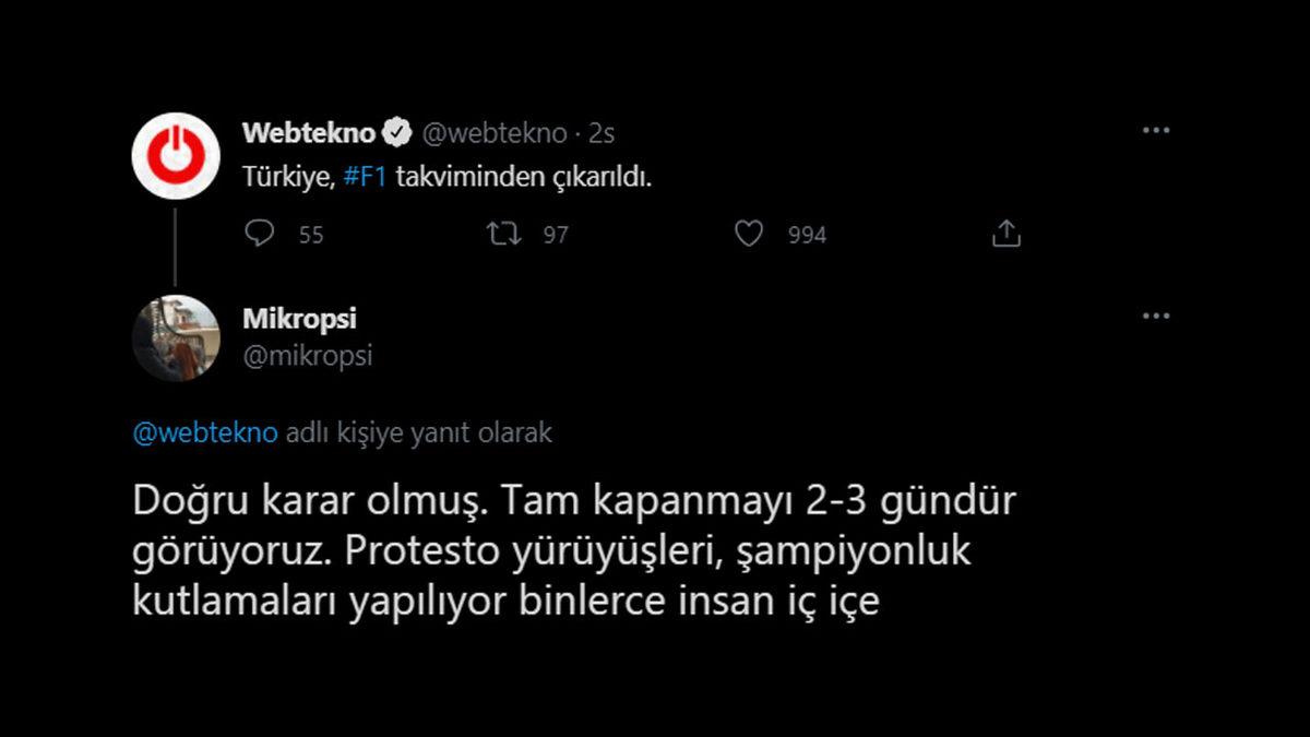 Bu Gece Gözümüz Yaşlı Uyuyacağız: Formula 1 Türkiye Grand Prix’inin İptal Edilmesine Sosyal Medyadan Gelen Tepkiler