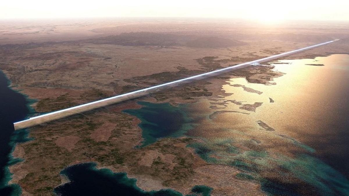 Çöle İnşa Edilmesi Planlanan Çizgi Şeklindeki Çılgın Proje: Dünyanın En Büyük Yapısı Olacak!