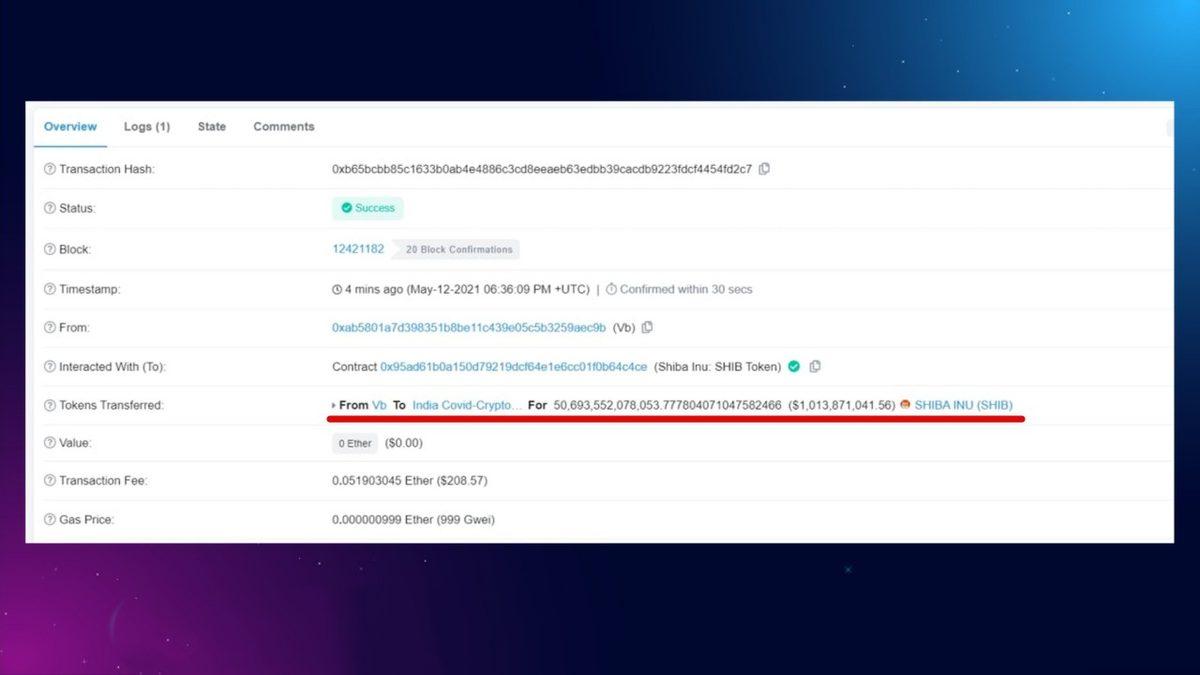 Ethereum’un Kurucusundan Klas Hareket: Koronavirüsün Esir Aldığı Hindistan’a 1 Milyar Dolarlık SHIB Bağışladı