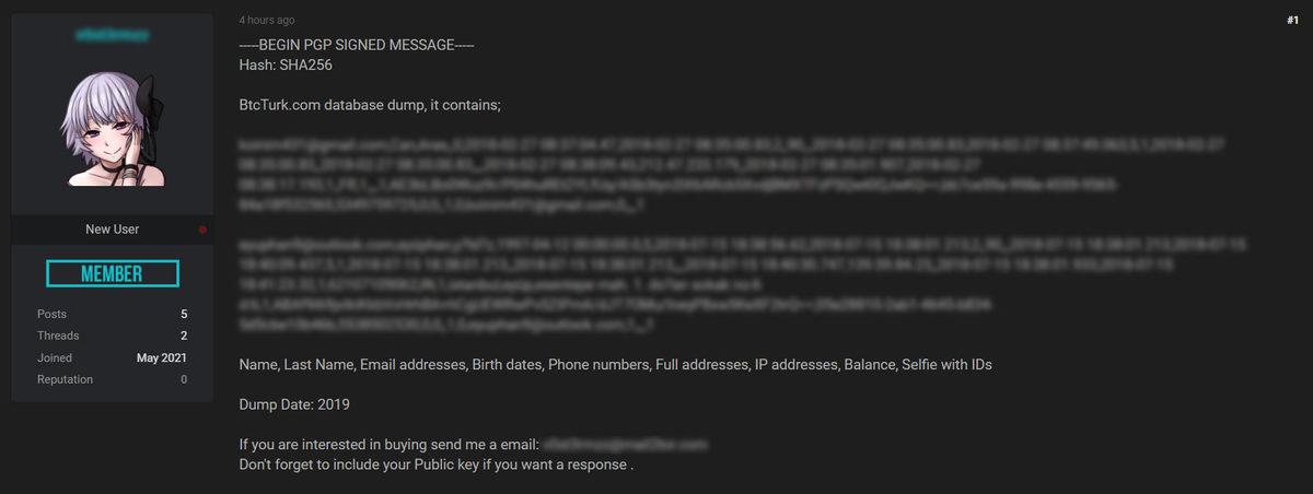 BtcTurk Pro’nun Hacklendiği ve Kullanıcı Bilgilerinin Satışa Çıktığı İddia Ediliyor [GÜNCELLEME]