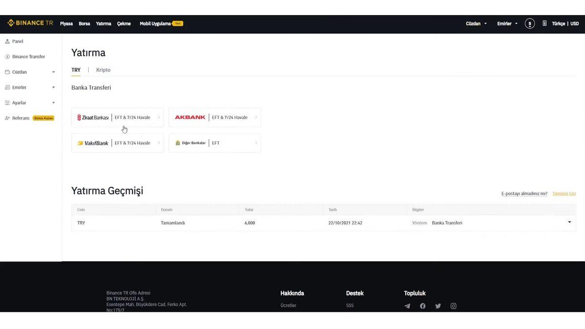 Binance TR’ye Para Yatırma Nasıl Yapılır?