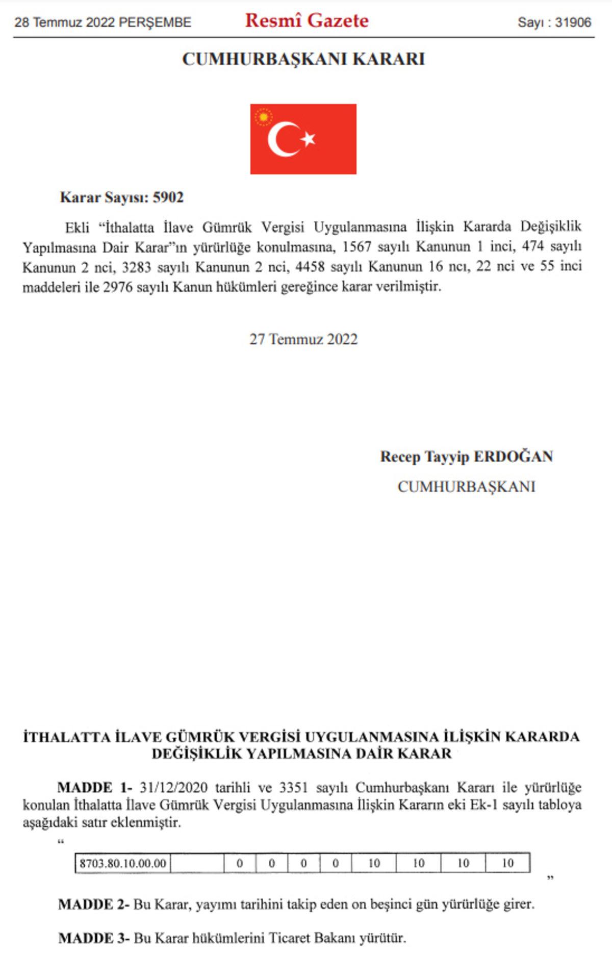 Elektrikli Otomobillere ’İlave Gümrük Vergisi’ Geldi (ÖTV İndirimi Beklemeye Devam mı?)