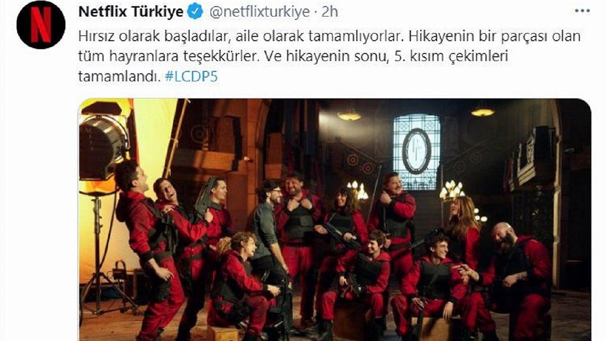 Netflix, La Casa de Papel’in 5. Sezon Çekimlerinin Tamamlandığını Duyurdu