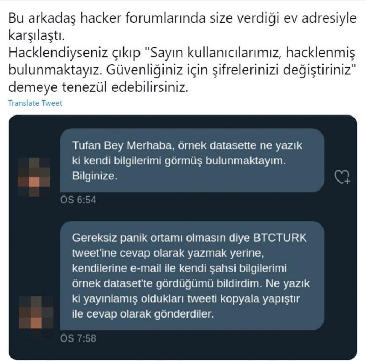 BtcTurk’un Reddettiği Hacklenme İddialarına İlişkin Sıcak Gelişme: Hacklenen Hesapların Sahiplerine Ulaşıldı