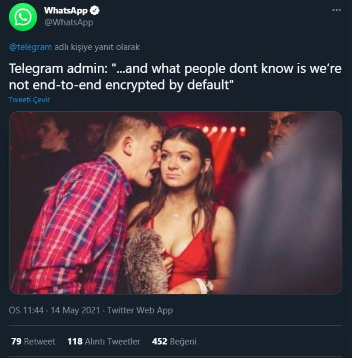 Telegram, Twitter’da WhatsApp’ı Tiye Aldı: WhatsApp’tan Cevap Gecikmedi