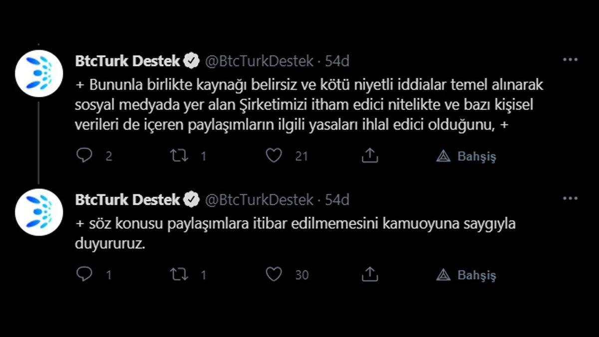 BtcTurk’un Hacklenme İddialarına İlişkin Yeni Açıklama Geldi, Hackerlar Paylaşımı Sildi