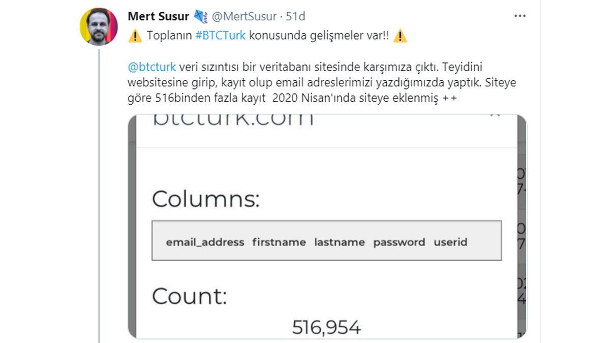 BtcTurk’ten Sızdırıldığı İddia Edilen 506 Bin Hesaba Ulaşıldı