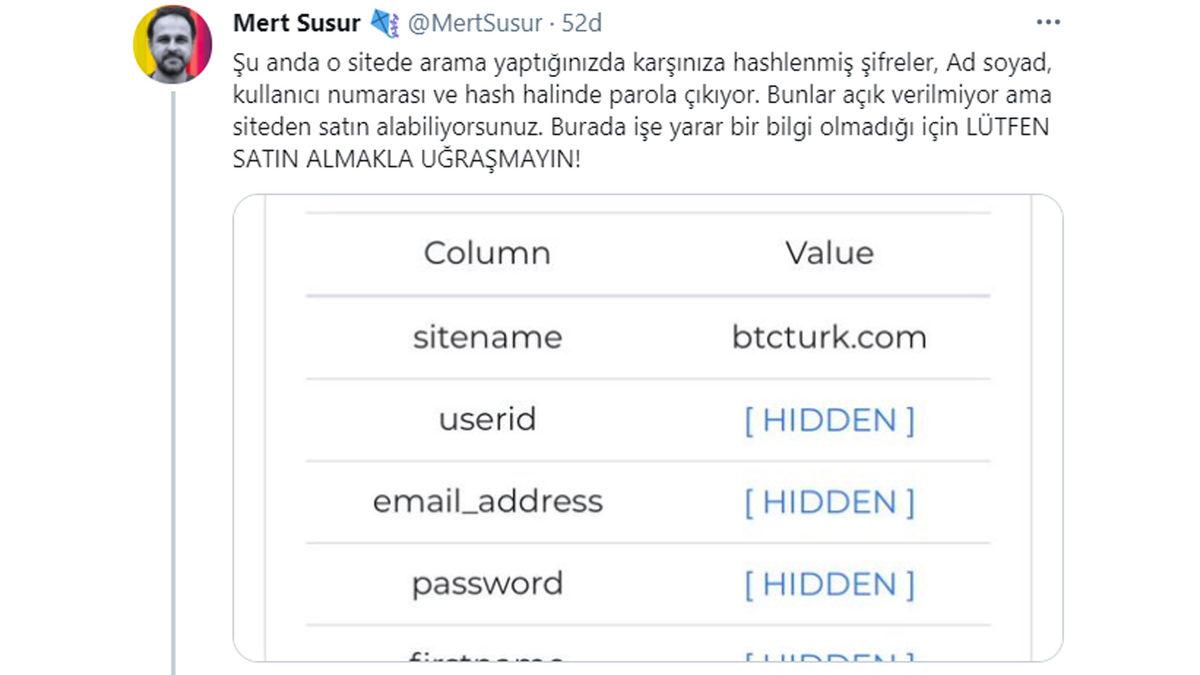 BtcTurk’ten Sızdırıldığı İddia Edilen 506 Bin Hesaba Ulaşıldı